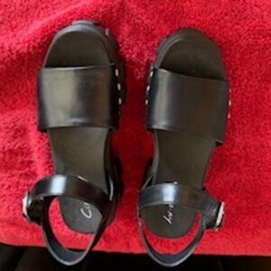 Sam Edelman Circus NY Black Chunky Sandals - 6.5